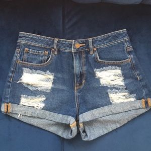 PacSun Ripped Jean Shorts